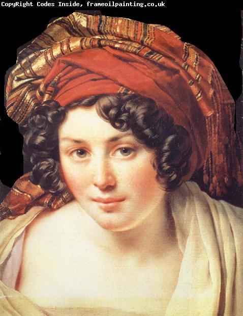 Anne-Louis Girodet-Trioson Head of Young Woman Wearing a Turban